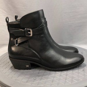Sam Edelman Polina Womens Suede Ankle Boots Size 6 Medium Black Leather